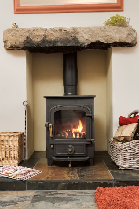 Cosy Woodburner for a real fire warm welcome