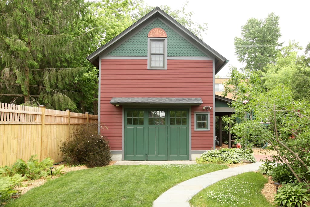 Entrance to the carriage house through our side/backyard.