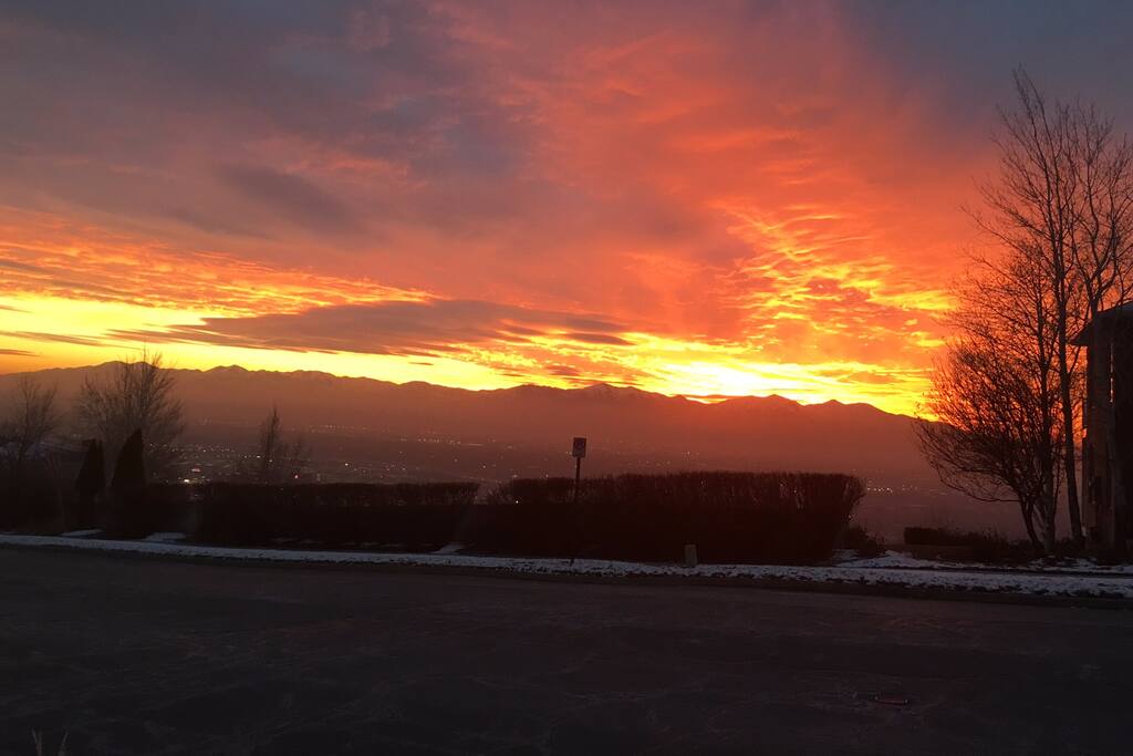 Sunset from living room