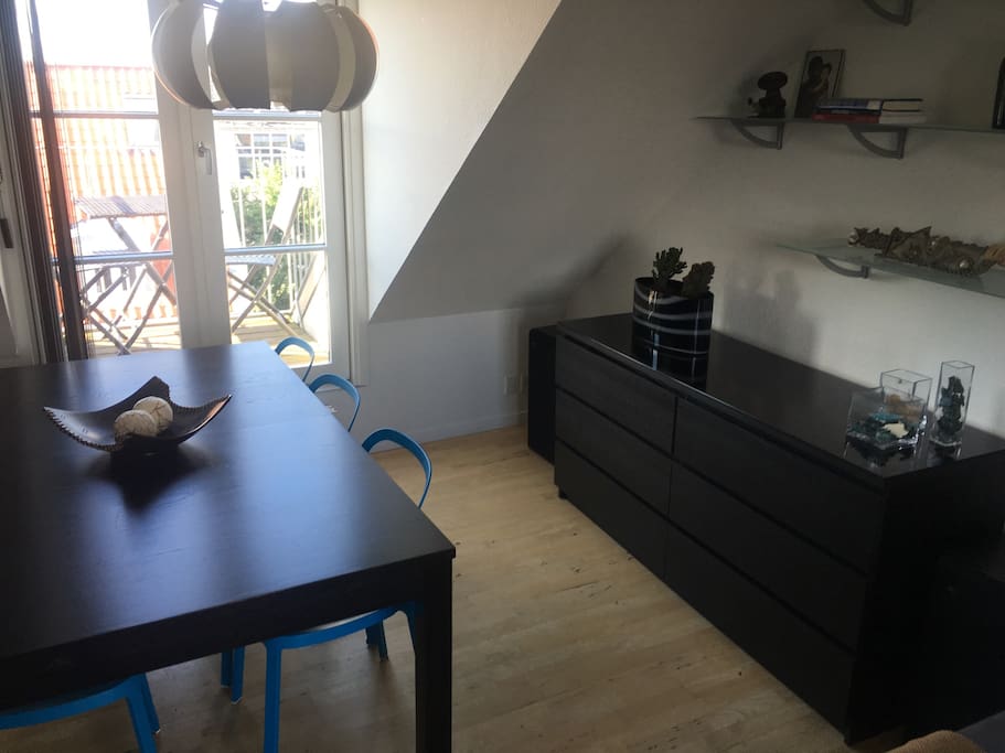 Dining table and balcony