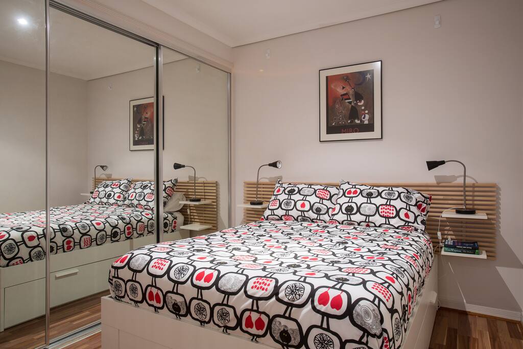 Separate bedroom with storage