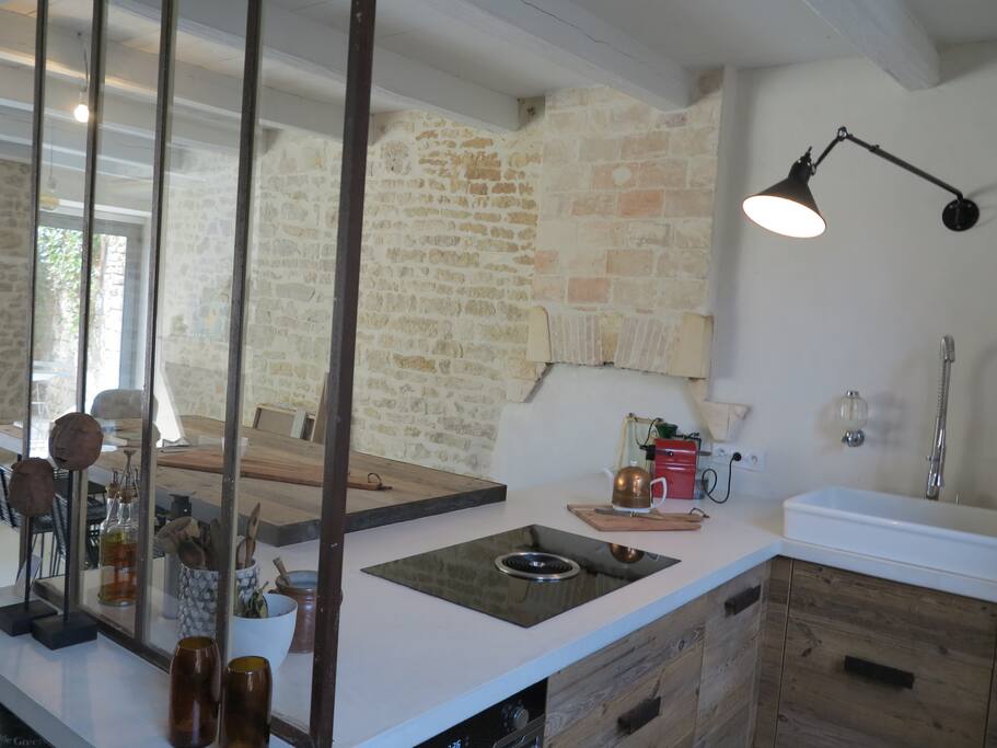 cuisine ouverte sur le salon