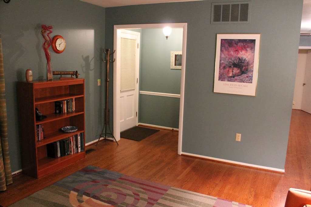 Front entryway. Beautiful hardwood floors throughout the house.