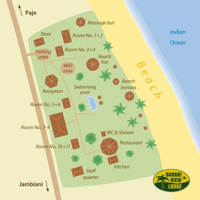 Map of Bahari View lodge property