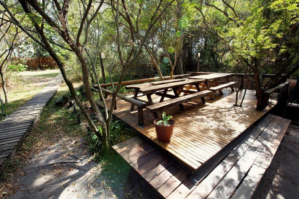 Some of the seating area at the communal kitchen area