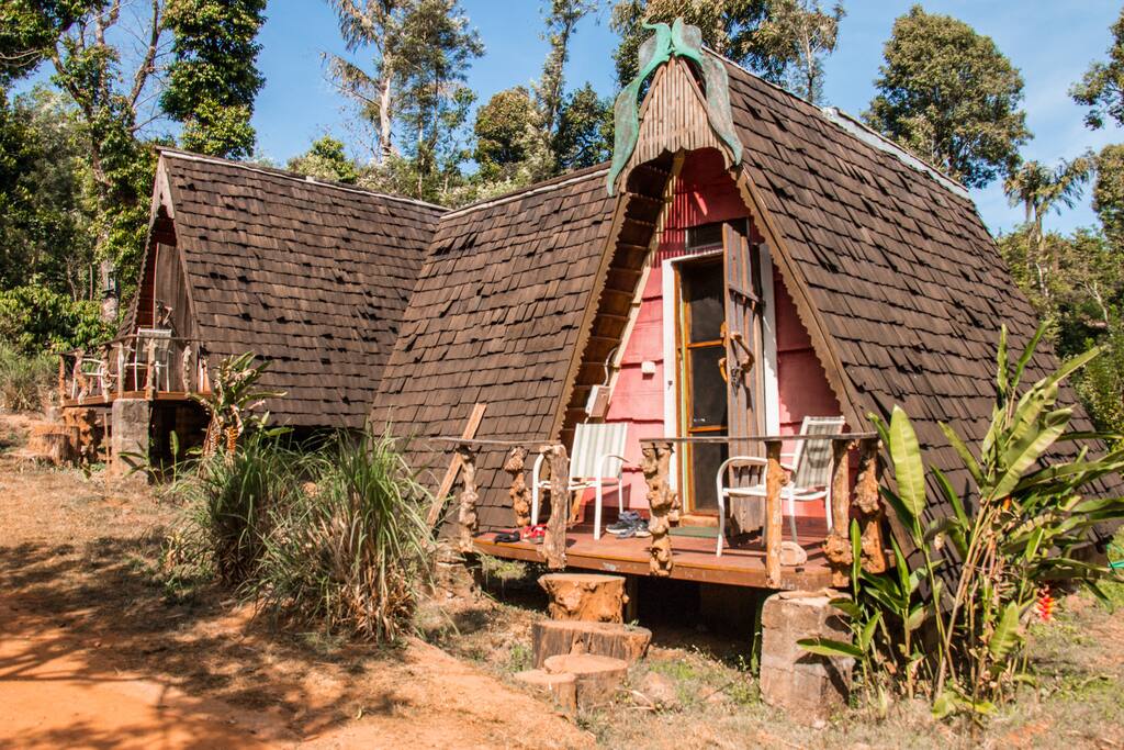 Tiled roof and a small sitout gives an alluring ambience