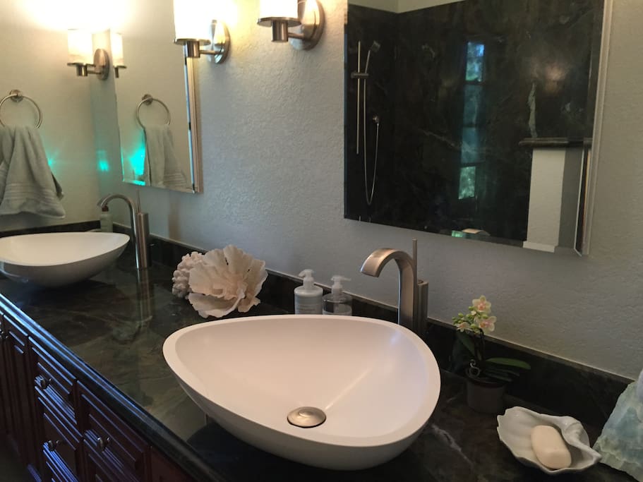 Modern bathroom that feels like Hawaii with Jacuzzi Tub