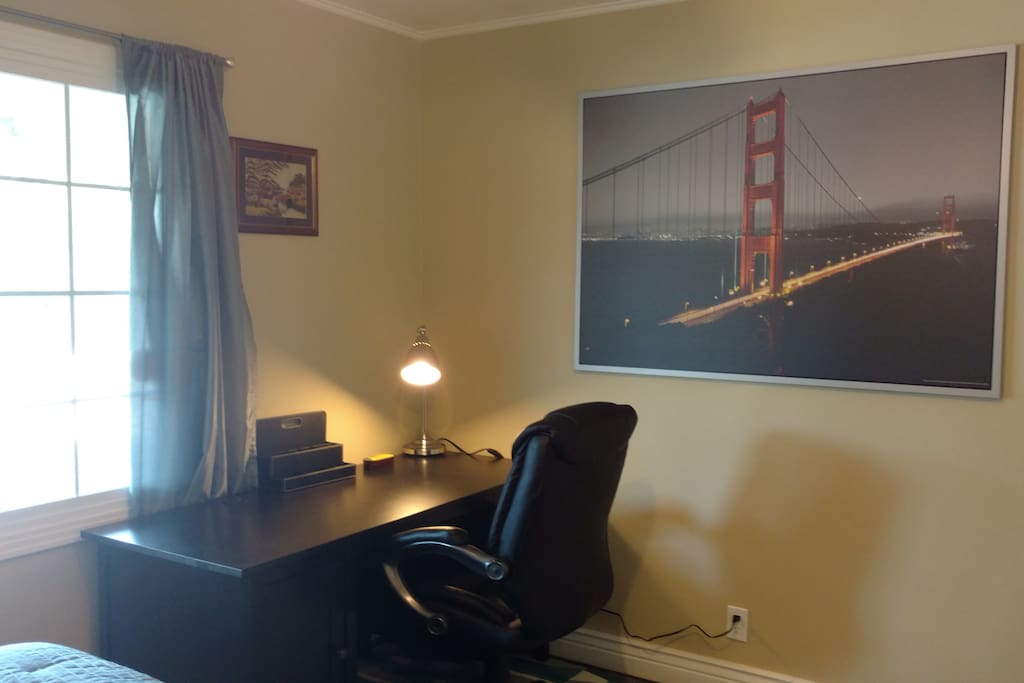 Work desk in room