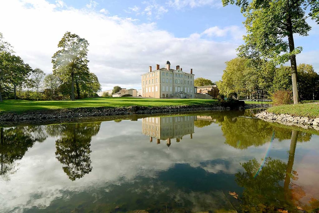 View from the private lake located on the premises
