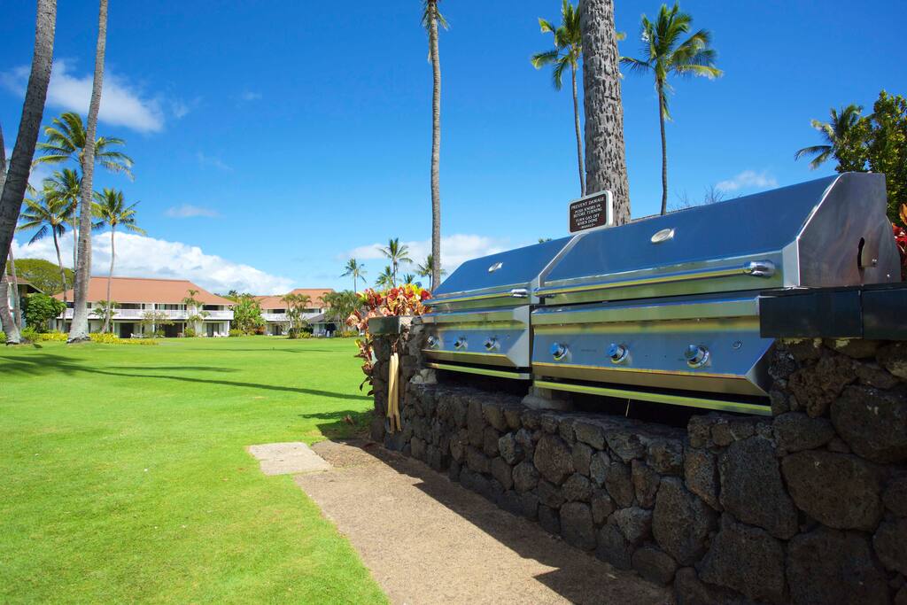 use one of the many BBQ stations throughout the Plantation
