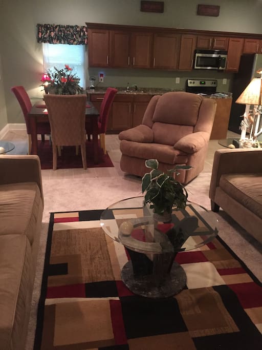 Family Room/Dining Area in Basement