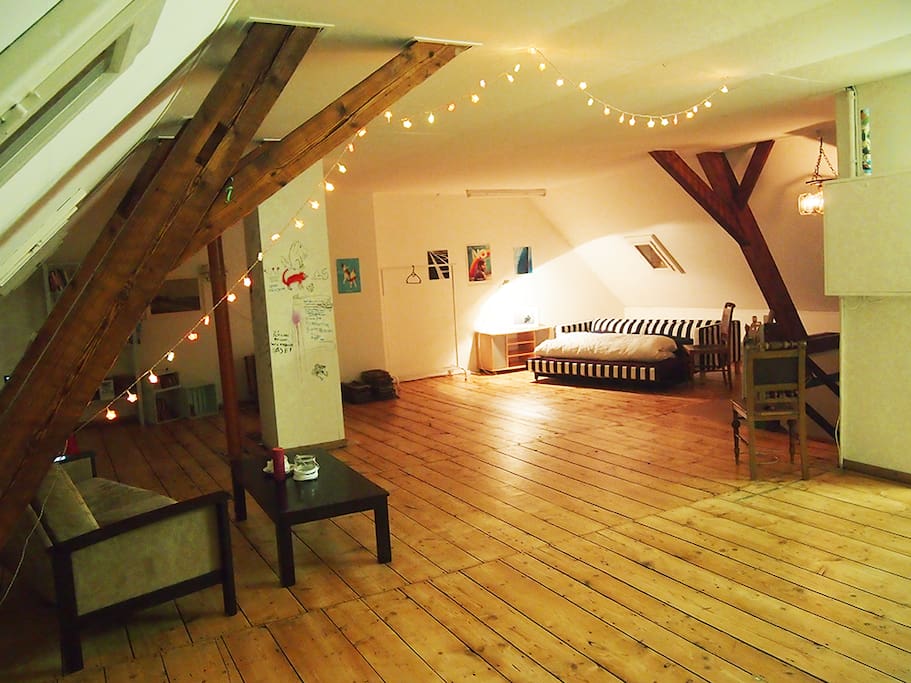 Attic room – our living room (just for our flat and separate from the flat)