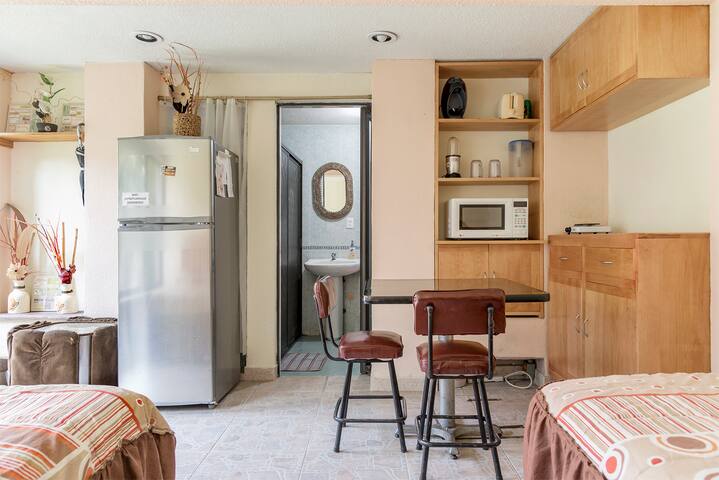 Estudio independiente con jardín en Coyoacán