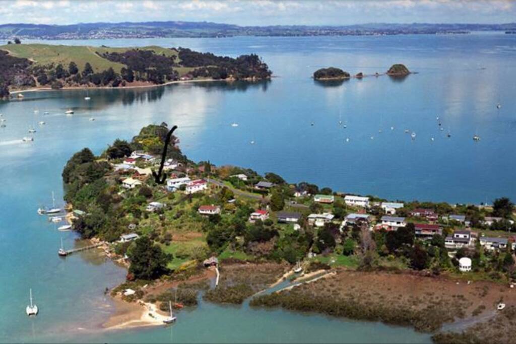 Aerial view of where Shelly Bach is.