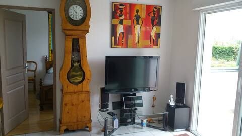 2-bedroom apartment in the city center of Saint-Séver, fiber