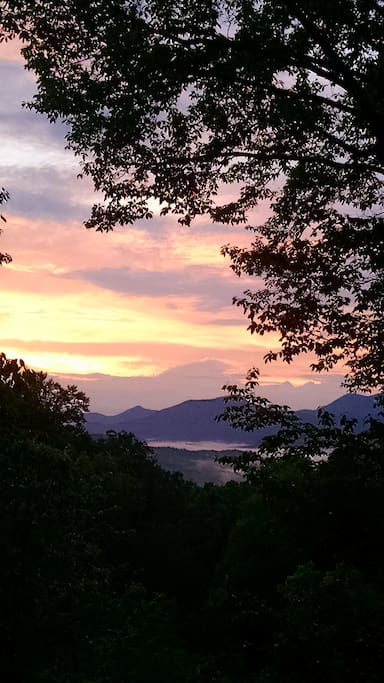 view of English Mountain from the chapel
