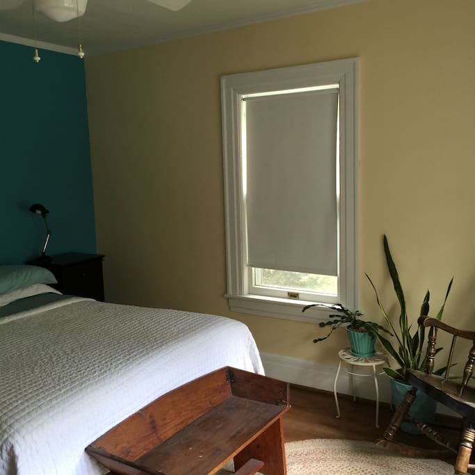 South Bedroom: view of bed and nightstand