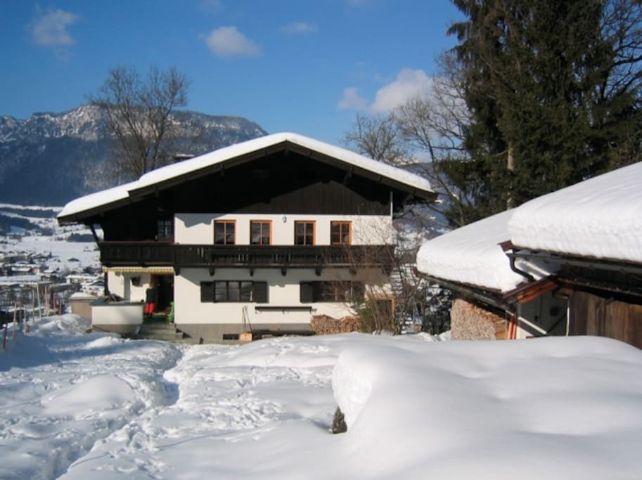 Deep snow in winter