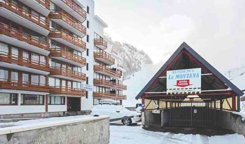 La Mongie T3 6/8 pers at the foot of the slopes parking