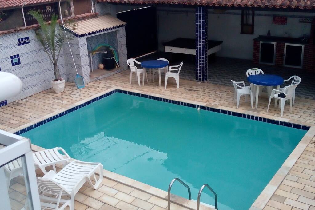 Vista da piscina do segundo pavimento
