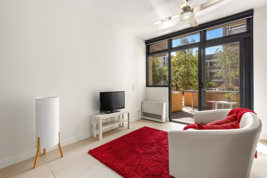 North facing sun drenched living area
