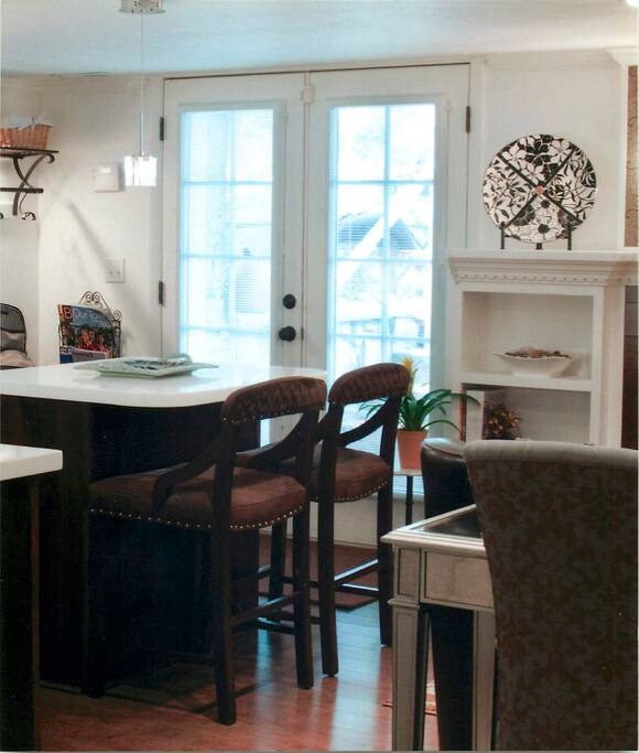 Interior view of suite entrance.