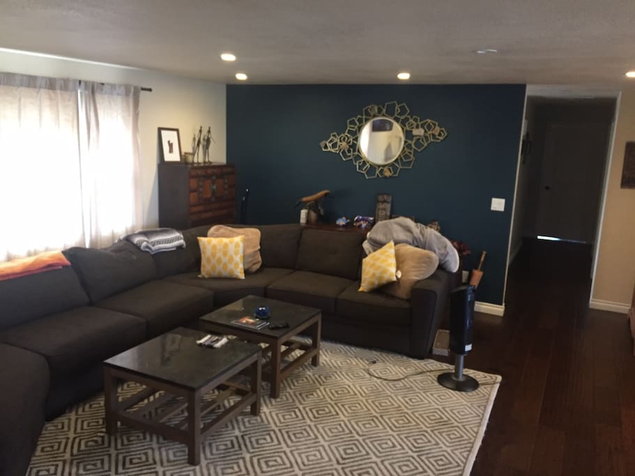 Living room and hallway to bedroom and batroom
