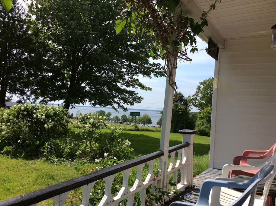 View from porch. 3 minute walk to beach.