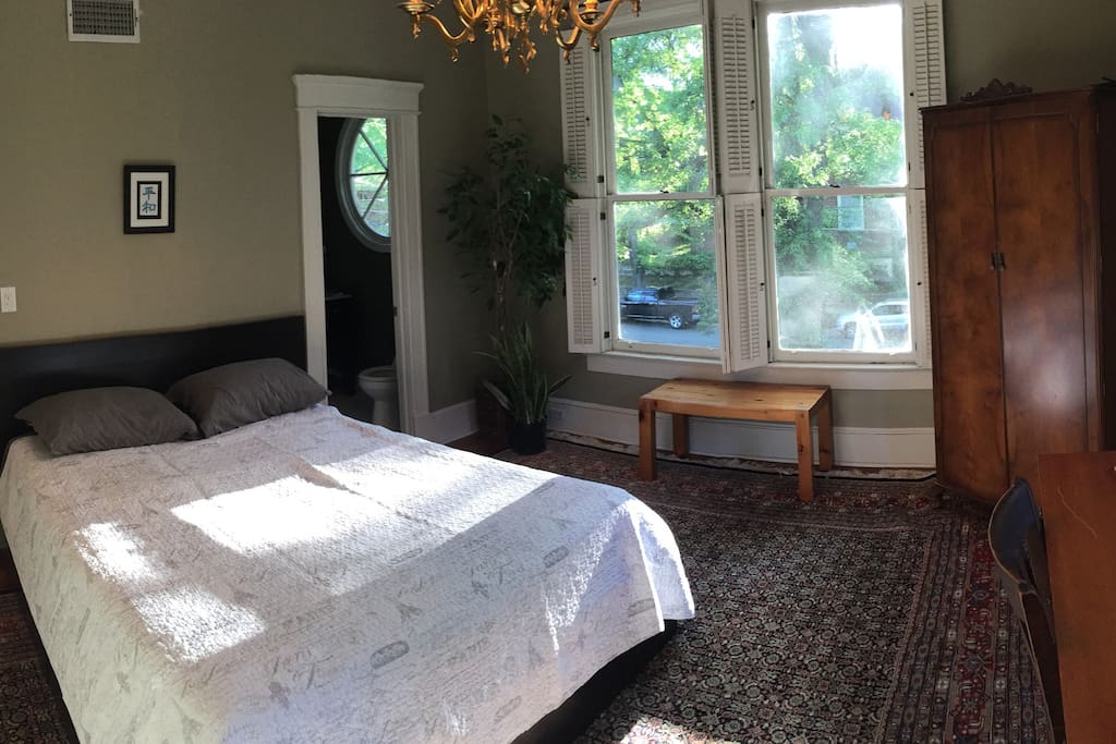A new pillow-top bed. Windows open to enjoy cool nights.