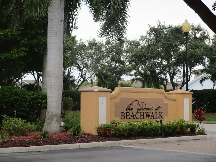 Gardens at Beachwalk is a gated community (access only with gate code and key card)