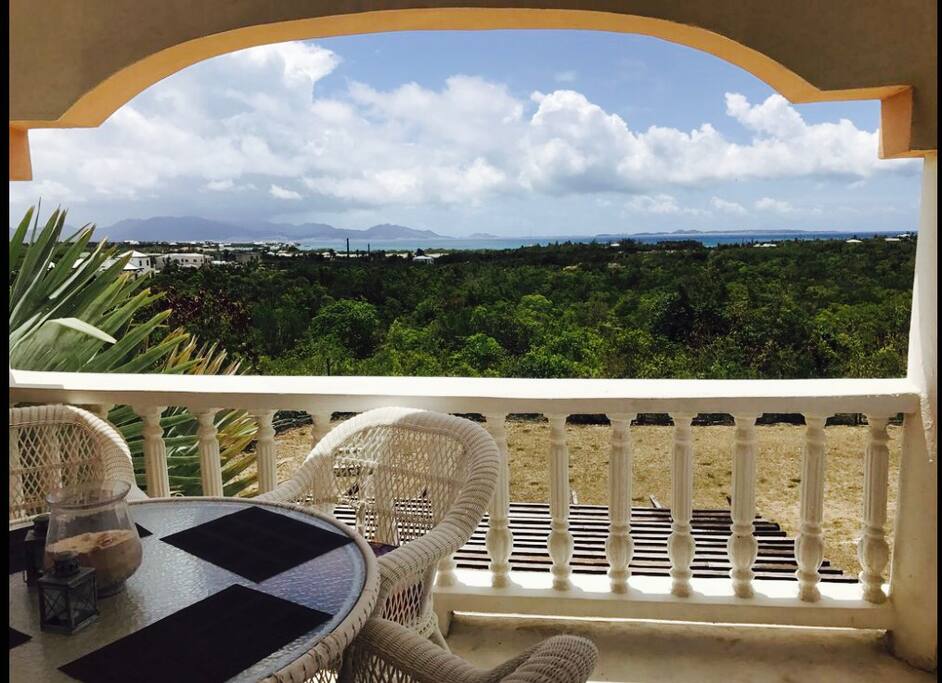 Balcony view of Rendezvous Bay and St Martin.