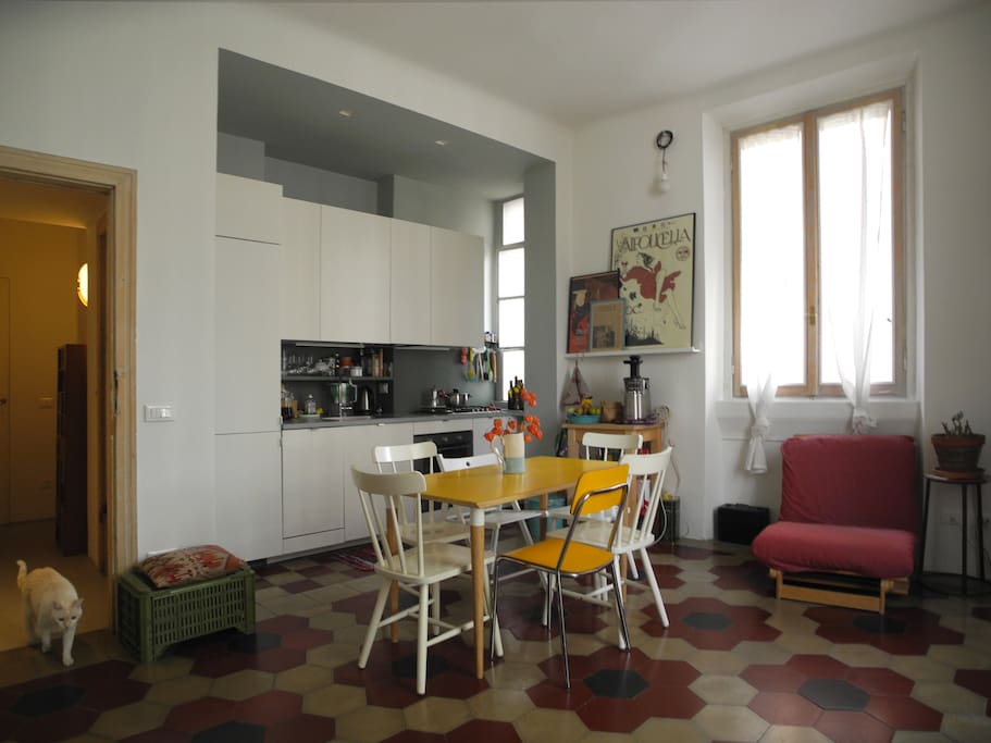 living room - the kitchen