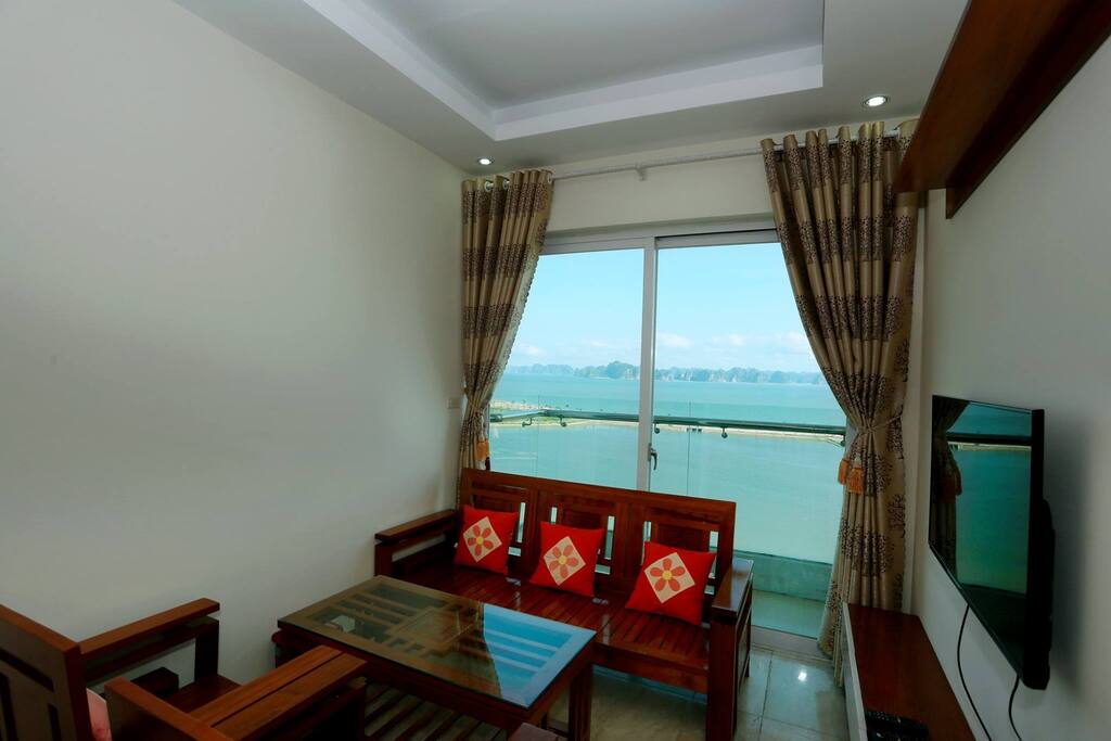Living room facing the sea