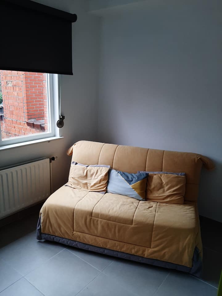 second bedroom with sleeping couch for 2