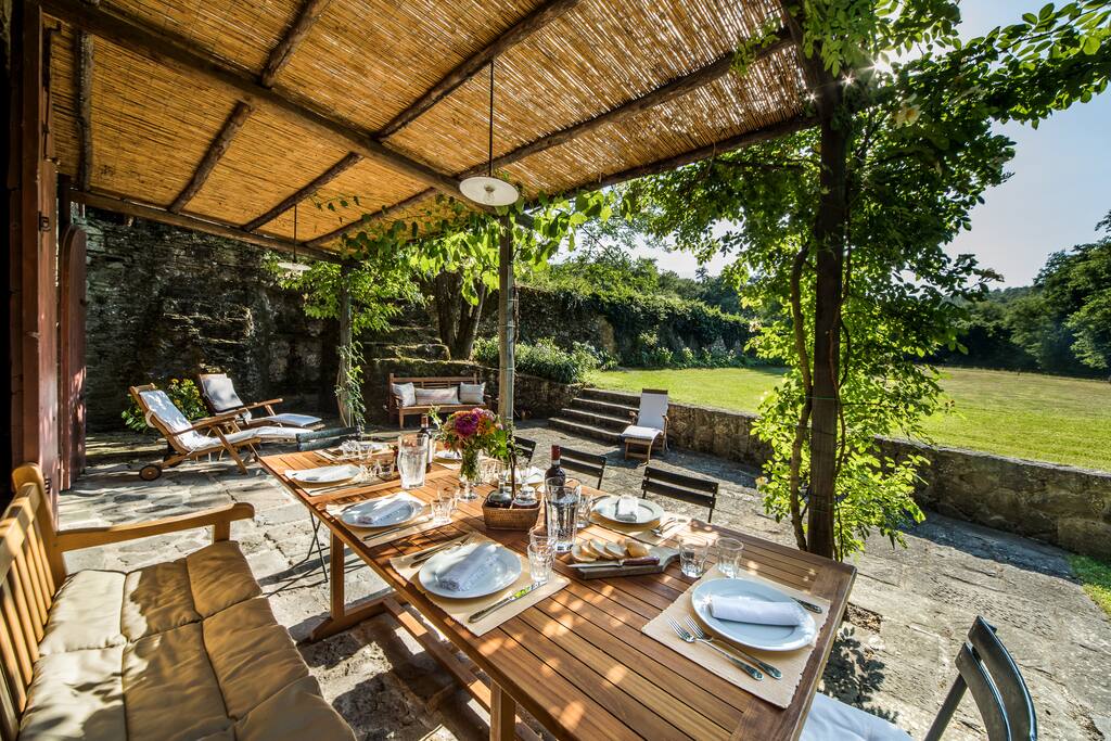 Dining on terrace