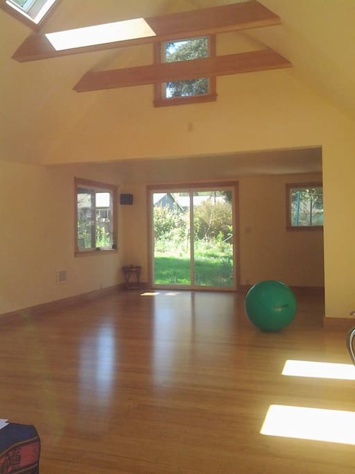 It is a nice open space, about 420'