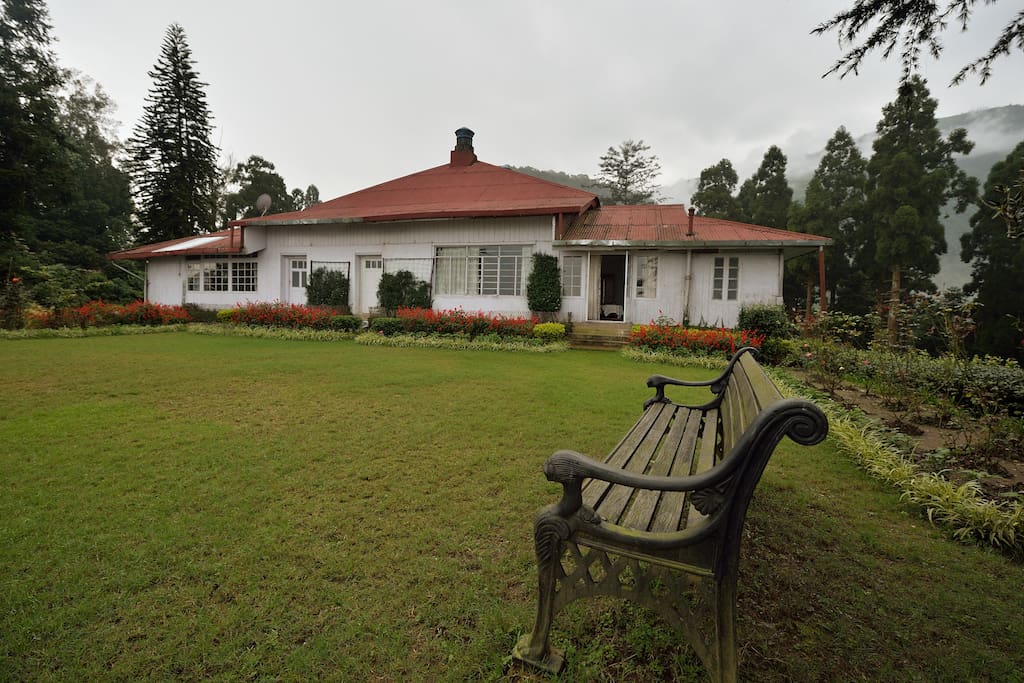 Enjoy a peaceful time sitting the lawn behind the bungalow.