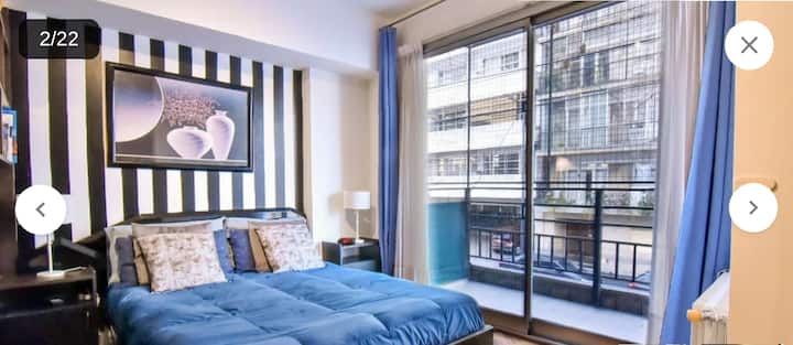 Studio apartment in Recoleta with assigned parking space