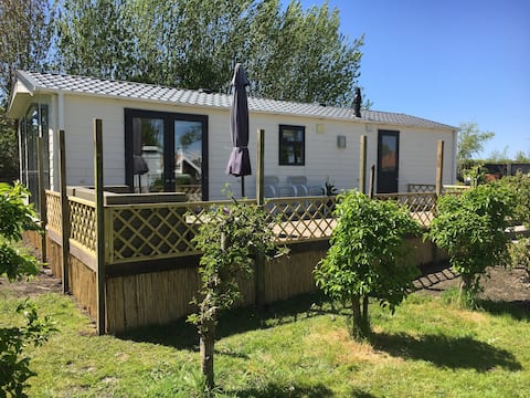 Popular Airbnb listing: Beautiful Chalet on cozy mini camping in Wijk 02 Vrouwenpolder