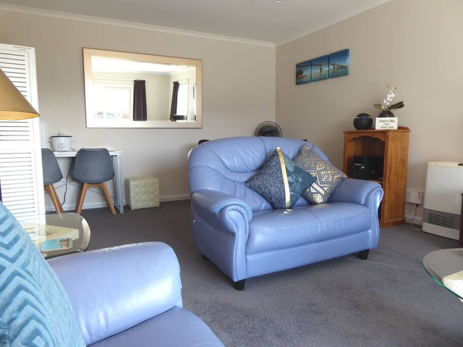 Cosy lounge with gas heater