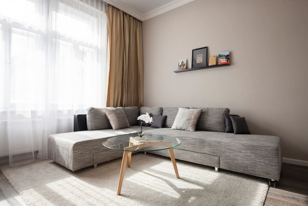 Highly comfortable sofa in the living room