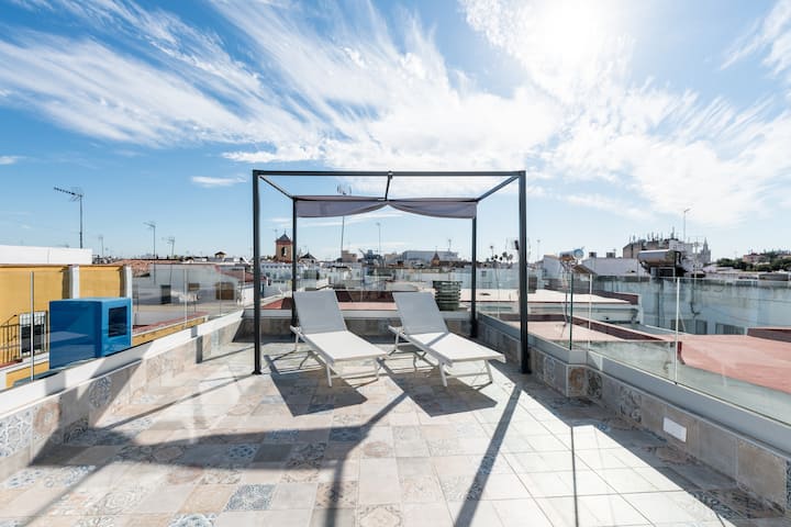 Alfaqueque. 1-bedroom, Private Terrace, Solarium - Camas