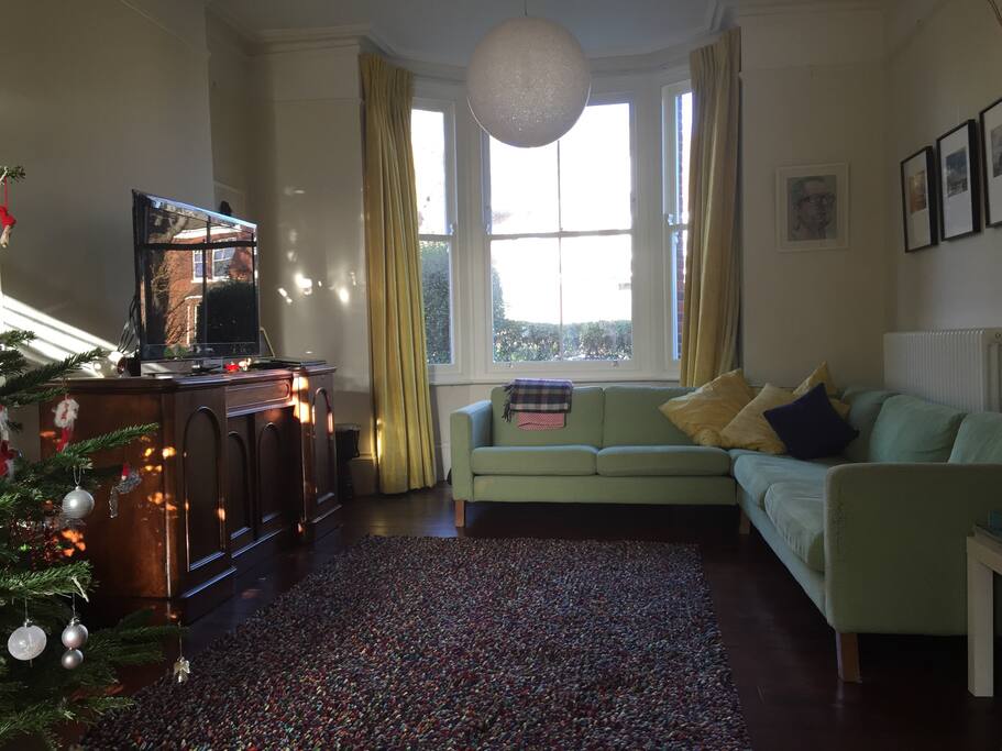 Large L shape sofa and TV