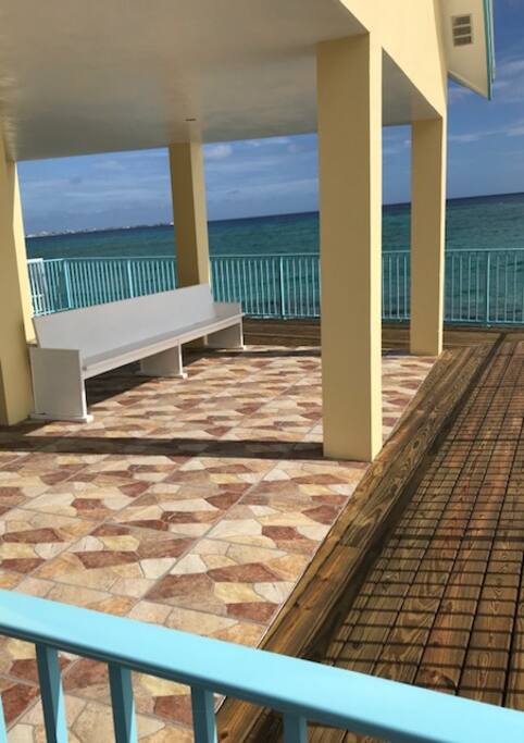 Side of gazebo