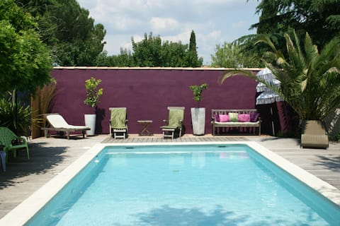 Air-conditioned villa in a Zen garden with pool