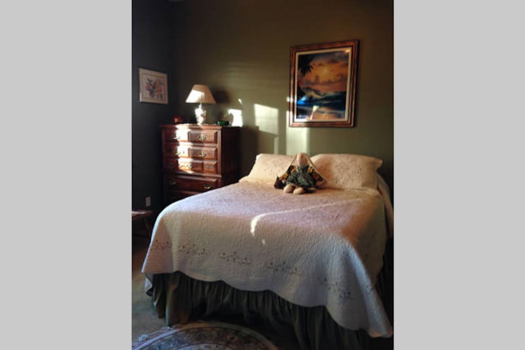 The downstairs bedroom