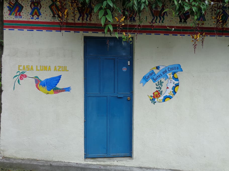 Third blue door on the left.. Ring Bell :)