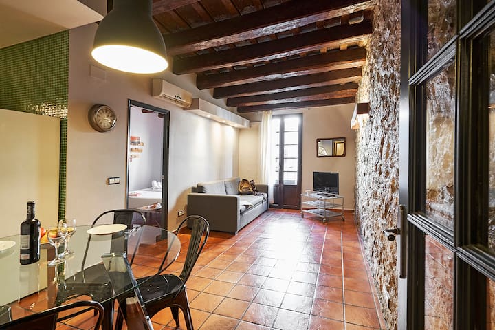 Cosy two bedroom flat min Las Ramblas- parking