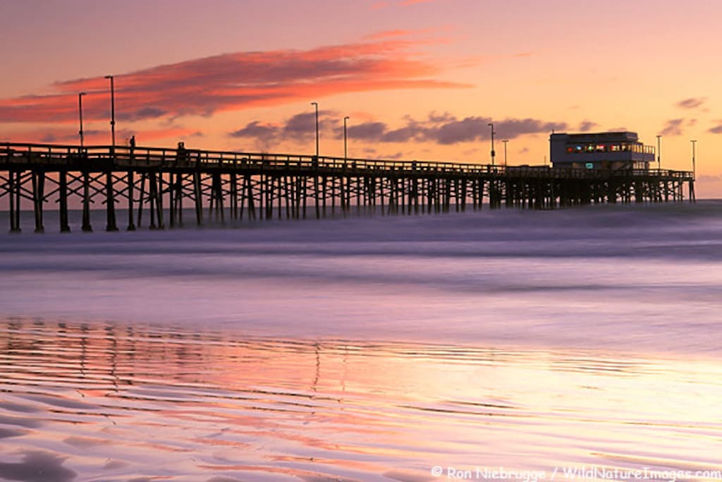 Sunset at Newport Beach pier