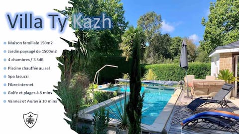 Family home with pool and hot tub